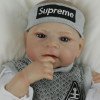Силиконовая Коллекционная Кукла Реборн Reborn Полностью Анатомический Новорожденный Мальчик Элджей (Виниловая Кукла) Высота 50 см