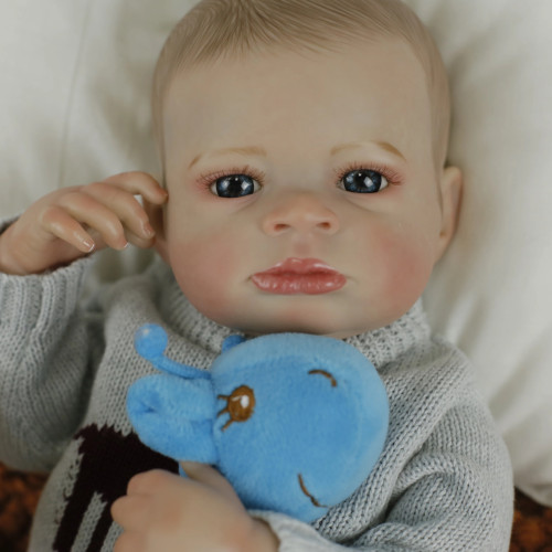 Коллекционная Силиконовая Кукла Реборн Reborn Анатомический Новорожденный Мальчик Младенец Каспер (Виниловая Кукла) Высота 50 см Reborn Dolls