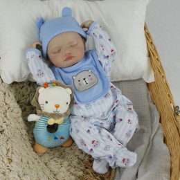 Реалистичная Силиконовая Кукла Реборн Reborn Новорожденный Спящий Мальчик Младенец Даниэль (Виниловая Кукла) Высота 50 см Reborn Dolls