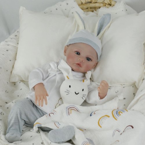 Силиконовая Коллекционная Кукла Реборн Reborn Анатомический Новорожденный Мальчик Пупс Стюарт (Виниловая Кукла) Высота 45 см Reborn Dolls