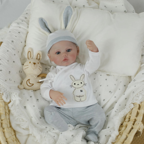 Силиконовая Коллекционная Кукла Реборн Reborn Анатомический Новорожденный Мальчик Пупс Стюарт (Виниловая Кукла) Высота 45 см Reborn Dolls