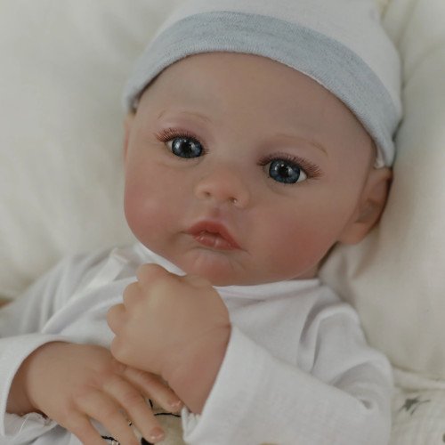 Силиконовая Коллекционная Кукла Реборн Reborn Анатомический Новорожденный Мальчик Пупс Стюарт (Виниловая Кукла) Высота 45 см Reborn Dolls