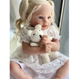 Силиконовая Коллекционная Кукла Реборн Reborn Девочка Николь (Виниловая Кукла) Высота 50 см