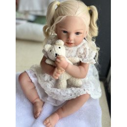 Силиконовая Коллекционная Кукла Реборн Reborn Девочка Николь (Виниловая Кукла) Высота 50 см