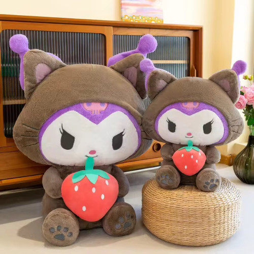 Мягкая Игрушка Большая Куроми Плюшевая из Аниме с Клубничкой 50 см Hello Kitty