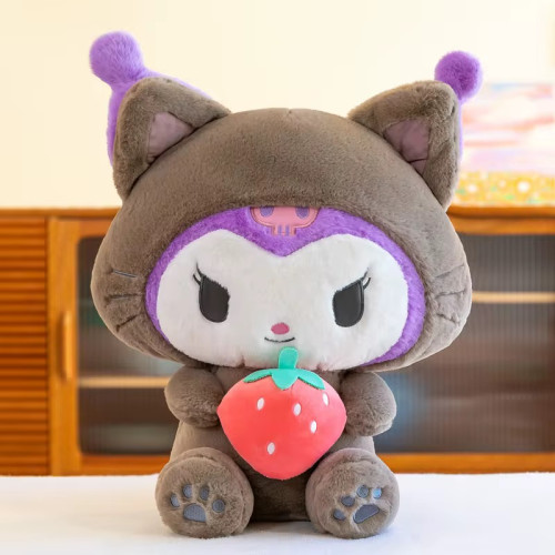 Большая Аниме Игрушка Мягкая Плюшевая Куроми с Клубничкой Hello Kitty 65 см Hello Kitty