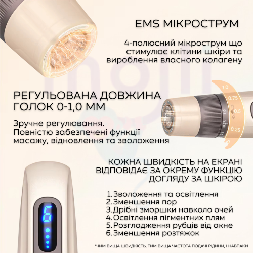 Беспроводной Автономный Дермапен Hydra Pen Электрический Мезороллер с Подачей Сыворотки и Функцией EMS Для Лица и Тела H5 Hydra.Pen