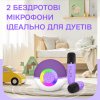 Беспроводная Мини Караоке Система T97 Переносная Портативная Bluetooth Колонка на 2 Микрофона + Функция Смены Голоса + LED Подсветка Фиолетовая