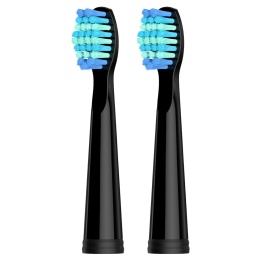 Сменные Насадки Для Звуковых Электрических Зубных Щеток Seago SG575 и SG958 2 шт Черные Seago