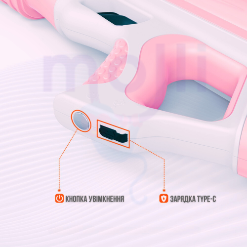 Водный Бластер на Аккумуляторе Zone Z One Мощный Электрический Пистолет Водяной с LED Экраном и Автоматическим Насосом Для Детей и Взрослых E10 Spyra