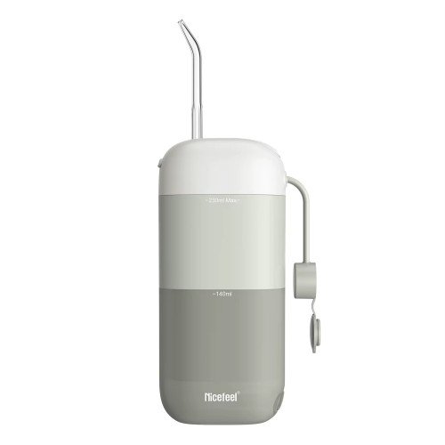 Портативный Мини-Ирригатор Зубной на Аккумуляторе Nicefeel FC5170 с Отсеком для Таблетки Ирригатор для Полости Рта 4 Режима Серый Nicefeel