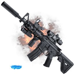 Игрушечный Гель Бластер на Орбизах Электрический Автомат M4A1 в TOP Комплектации Премиум Орбиган BB Черный
