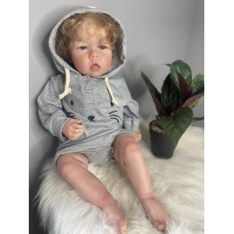 Силиконовая Коллекционная Кукла Реборн Reborn Мальчик Лиам ( Виниловая Кукла ) Высота 50 см