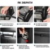 Портативна Велика Автосумка Каркасна на 12 Трубок Для Перевезення Маленьких і Середніх Порід Собак і Котів в Машину Zmaker 48X39X27 см Чорна з Принтом