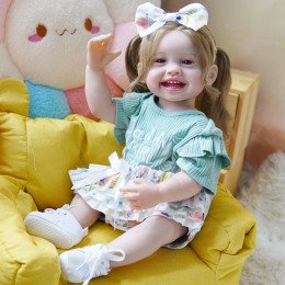 Силиконовая Коллекционная Кукла Реборн Reborn Девочка Ванесса Полностью Анатомическая ( Виниловая Кукла ) Высота 55 см Reborn Dolls