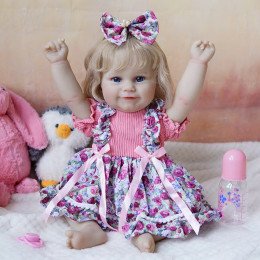 Силиконовая Коллекционная Кукла Реборн Reborn Девочка Ляля Полностью Анатомическая Виниловая Кукла Молд Медди (Maddie) Высота 50 см Reborn Dolls