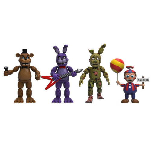 Коллекция Фигурок Five Nights at Freddy’s Фредди Бонни Спрингтрап Балун Бой Набор Фредди из 4 Персонажей в Подарочной Упаковке Five Nights at Freddy’s