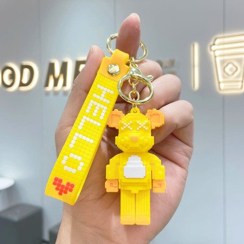 Брелок KAWS Companion Yellow Солнечный Мишка Энергия Арт-сувенир для Коллекционеров Кавс Желтый KAWS