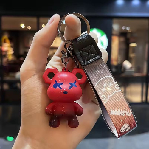 Брелок на Ключи Мишка KAWS Streetwear Сувенир для Фанатов на Сумку в Подарок Другу Фиолетовый KAWS
