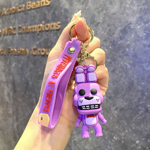 Брелок Бонни 5 Ночей с Фредди Харизматичный Аниматроник Сувенир FNAF Фиолетовый Заяц на Ключи Сумку Подарок Другу Five Nights at Freddy’s