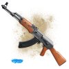 Гелевий Автомат Калашникова AK-47 CYMA BB Гель Бластер на Орбізах Base Premium 2 Режими з Функцією BlowBack + Складаний Приклад + 5000 Орбізів