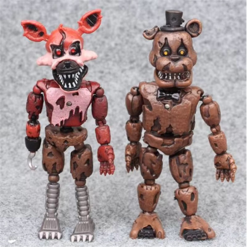 Коллекционный Набор Фигурок FNAF (Five Nights at Freddy’s) — 6 Шарнирных Аниматроников 15 см: Фредди, Бонни, Фокси, Чика, Мангл и Марионетка | Игровой Набор 5 Ночей с Фредди Five Nights at Freddy’s