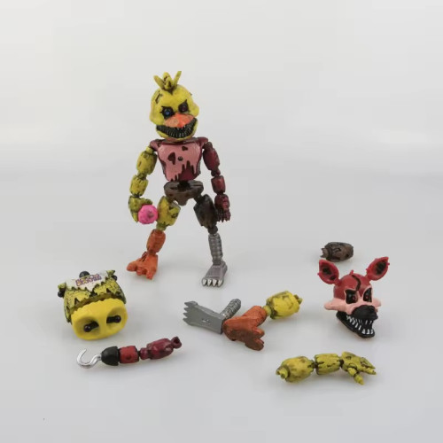 Коллекционный Набор Фигурок FNAF (Five Nights at Freddy’s) — 6 Шарнирных Аниматроников 15 см: Фредди, Бонни, Фокси, Чика, Мангл и Марионетка | Игровой Набор 5 Ночей с Фредди Five Nights at Freddy’s