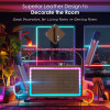 Беспроводная Портативная Караоке-система SDRD SP500 на Два Микрофона Bluetooth Колонка с LED-подсветкой, 3D-звуком и Эхо-эффектом Коричневая