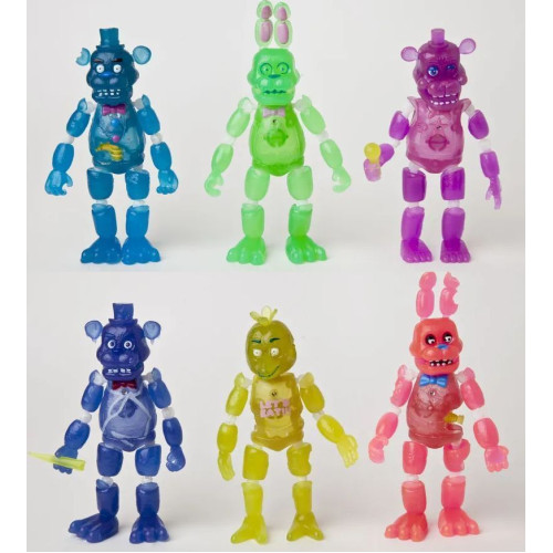 Разборный Набор Фосфорных Фигурок FNAF (Five Nights at Freddy’s) — 6 Аниматроников 14 см: Фредди, Бонни, Фокси, Чика, Спрингтрап и Фростбер | Игровой Набор 5 Ночей с Фредди Five Nights at Freddy’s