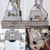 Сумка Переноска Для Кота Складная Сумка Для Домашних Животных с Прозрачными Стенками и Креплениями До 4 кг Серая
