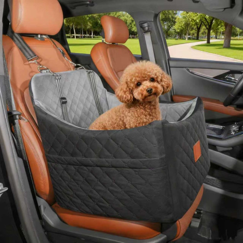 Автокресло-Лежанка 2в1 NEWPET Premium Для Собак Малых И Средних Пород В Автомобиль С Ремнем Крепления Карабином И Ортопедической Основой 47х47х45 См NewPet