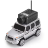 Міні FPV Машинка Mercedes (Гелендваген) 1:64 з Камерою на Даху 720P, Wi-Fi Управлінням Через Додаток, Записом Відео і LED-Підсвічуванням на Акумуляторі, Сірий — Подарунок для Дітей і Дорослих
