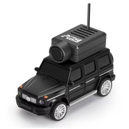Радиоуправляемая Мини FPV Машинка Мерседес с Камерой на Крыше 720P, Прямой FPV-Трансляцией на Телефон, Wi-Fi Управлением, LED-Подсветкой и Аккумулятором, Чёрный — Гелендваген 1:64 Combuy