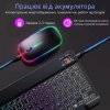 Бездротова Портативна Клавіатура і Миша Портативна Bluetooth на Акумуляторі з Підсвічуванням і Українською Розкладкою для ПК Комп'ютера Телефону Планшета Android IOS Біла