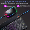 Беспроводная Bluetooth Клавиатура с Мышкой на Аккумуляторе Ультратонкая с RGB Подсветкой Украинская Раскладка Портативный Переносной Комплект для Android IOS Windows MacOS Чёрная