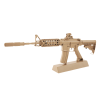 Миниатюрная Металическая Разборная Винтовка Модель AR-15 1:3 Фигурка Сувенир с Подвижным Затвором, Съёмным Магазином и Полным Комплектом для Сборки Coyote