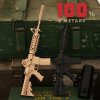 Миниатюрная Металическая Разборная Винтовка Модель AR-15 1:3 Фигурка Сувенир с Подвижным Затвором, Съёмным Магазином и Полным Комплектом для Сборки Coyote