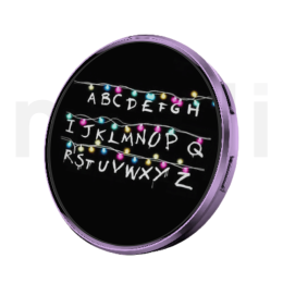 Электронный Е-значок с Подсветкой CyberBadge E87 Фиолетовый — Цифровой LED Бейдж с HD Экраном 64MB, Bluetooth и Приложением, Программируемый Аниме Пин с Поддержкой GIF, Фото и Видео, Светодиодный Значок для Косплея и Аниме Фанатов CyberBadge