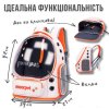 Рюкзак для Кота с Прозрачным Окошком MoorPet Orbit Рюкзак-переноска со Скафандром и Боковыми Карманами 42×34×27 см Для Путешествий до 8 кг