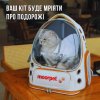 Рюкзак для Кота с Прозрачным Окошком MoorPet Orbit Рюкзак-переноска со Скафандром и Боковыми Карманами 42×34×27 см Для Путешествий до 8 кг