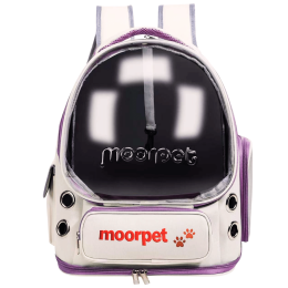 Дихаючий Рюкзак для Кішки з Ілюмінатором MoorPet Orbit Портативна Капсула з Вентиляційними Отворами та Бічними Кишенями для Аксесуарів 42×34×27 см для Котів Вагою до 8 кг MoorPet