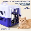 Пластиковый Контейнер для Перевозки Собак И Кошек Закрытого Типа с Металлической Дверцей и Замком до 9 кг для Авиа и Авто IATA 48*32*30 см для Транспортировки Животного