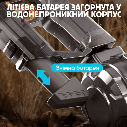 Электрический Водяной Пистолет с Автоматическим Насосом Бластер с LED Подсветкой Корпуса Эффектом Огня и Отдачей Blowback. Combuy