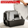 Контейнер для Авиа Перевозок Животных AirPet 50 IATA 50×33.5×34 см Переноска для Кошек и Собак до 11 кг с Двухфазным Креплением, Металлической Дверью, Замком и Кормушкой для Путешествий