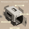 Контейнер для Авиа Перевозок Животных AirPet 50 IATA 50×33.5×34 см Переноска для Кошек и Собак до 11 кг с Двухфазным Креплением, Металлической Дверью, Замком и Кормушкой для Путешествий