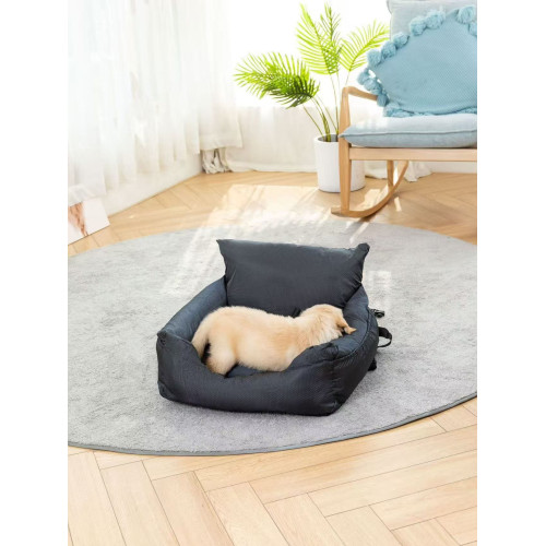 Автомобільне Крісло Переноска для Собак 2в1 Oxford Relax 55×50×35 см Водонепроникне в Машину Якорна Система Безпеки з Карабіном та Ремінцем для Подорожей з Тваринами NewPet