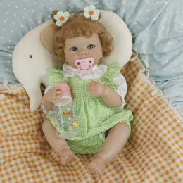 Коллекционная Силиконовая Кукла Реборн Reborn Анатомическая Девочка Пупс с Волосами Айрис (Виниловая Кукла Молд Бетти) 50 см