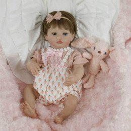 Коллекционная Силиконовая Кукла Реборн Reborn Анатомическая Девочка Пупс с Волосами Тея (Виниловая Кукла Молд Бетти) 45 см