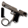 Металлический Брелок Desert Eagle Sand (Песочный) 66 мм со Сьемным Магазином и Подвижным Затвором Разборный Тактический Миниатюрный Пистолет с Гравировкой Коллекционный Сувенир на Ключи