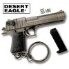 Металлический Брелок Desert Eagle Sand (Песочный) 66 мм со Сьемным Магазином и Подвижным Затвором Разборный Тактический Миниатюрный Пистолет с Гравировкой Коллекционный Сувенир на Ключи